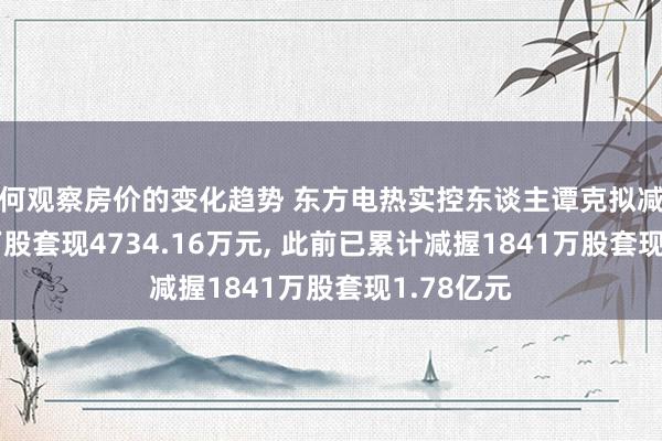 如何观察房价的变化趋势 东方电热实控东谈主谭克拟减握964.19万股套现4734.16万元, 此前已累计减握1841万股套现1.78亿元