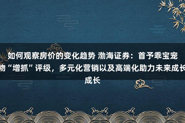 如何观察房价的变化趋势 渤海证券：首予乖宝宠物“增抓”评级，多元化营销以及高端化助力未来成长