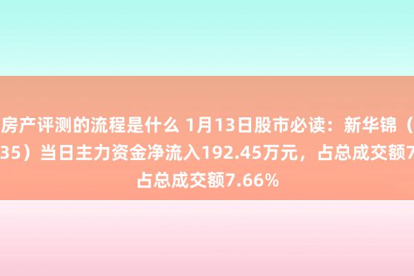 房产评测的流程是什么 1月13日股市必读：新华锦（600735）当日主力资金净流入192.45万元，占总成交额7.66%