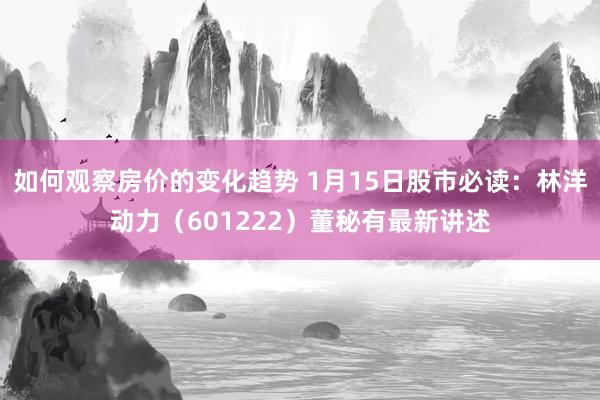 如何观察房价的变化趋势 1月15日股市必读：林洋动力（601222）董秘有最新讲述