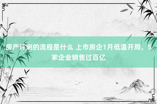 房产评测的流程是什么 上市房企1月低温开局，5家企业销售过百亿