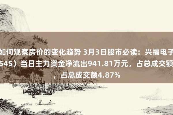 如何观察房价的变化趋势 3月3日股市必读：兴福电子（688545）当日主力资金净流出941.81万元，占总成交额4.87%